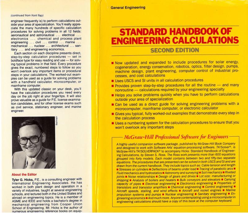 STANDARD HANDBOOK OF ENGINEERING CALCULATIONS (Second Edition)