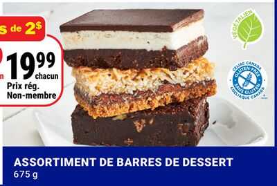 ASSORTIMENT DE BARRES DE DESSERT