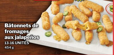 Bâtonnets de fromages aux jalapeños
